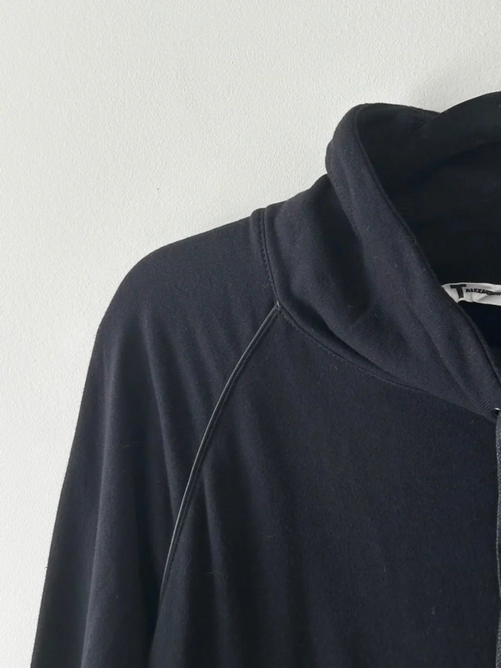 Alexander Wang Black Cotton Funnel Neck Sweatshirt